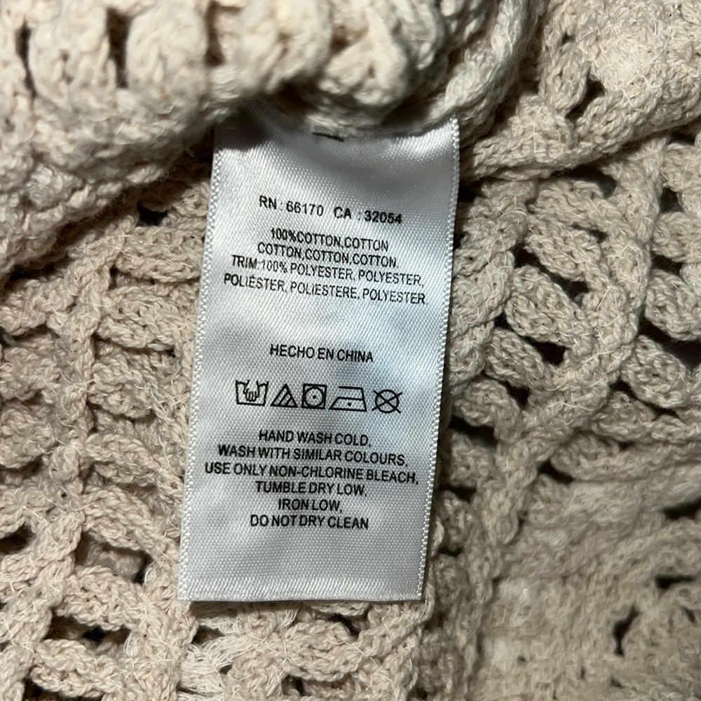 Anthropologie cream ivory Ruffled Crochet Tank Top - Picture 10 of 10